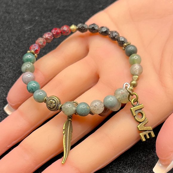 Love Charm Bead Bracelet For Women - Picture 1 of 6